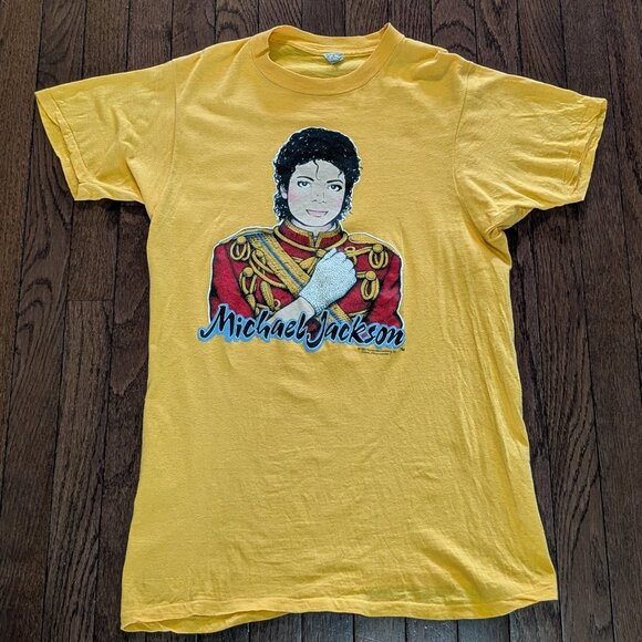 1984 Michael Jackson Sparkly Glove Screen Stars Single Stitch T-Shirt - Size Tag - Picture 1 of 6
